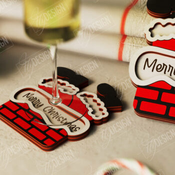 Intra απο ξύλο plywood 3mm-4mm πάχος Χριστουγεννιάτικο σουβέρ| Κύπελλο σουβέρ |Διακοπές Δίασταση 15x15 cm INTRAFABR-107886302 - Image 1