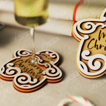 Intra απο ξύλο plywood 3mm-4mm πάχος Χριστουγεννιάτικο σουβέρ| Κύπελλο σουβέρ |Διακοπές Δίασταση 15x15 cm INTRAFABR-107886312 - Image 1