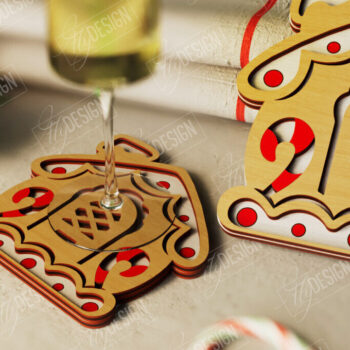 Intra απο ξύλο plywood 3mm-4mm πάχος Χριστουγεννιάτικο σουβέρ| Κύπελλο σουβέρ |Διακοπές Δίασταση 15x15 cm INTRAFABR-107886259 - Image 1