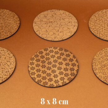 Intra απο ξύλο plywood 3mm-4mm πάχος Χριστουγεννιάτικα σουβέρ Circle File 4  Δίασταση 30x20 cm INTRAFABR-82475447 - Image 3