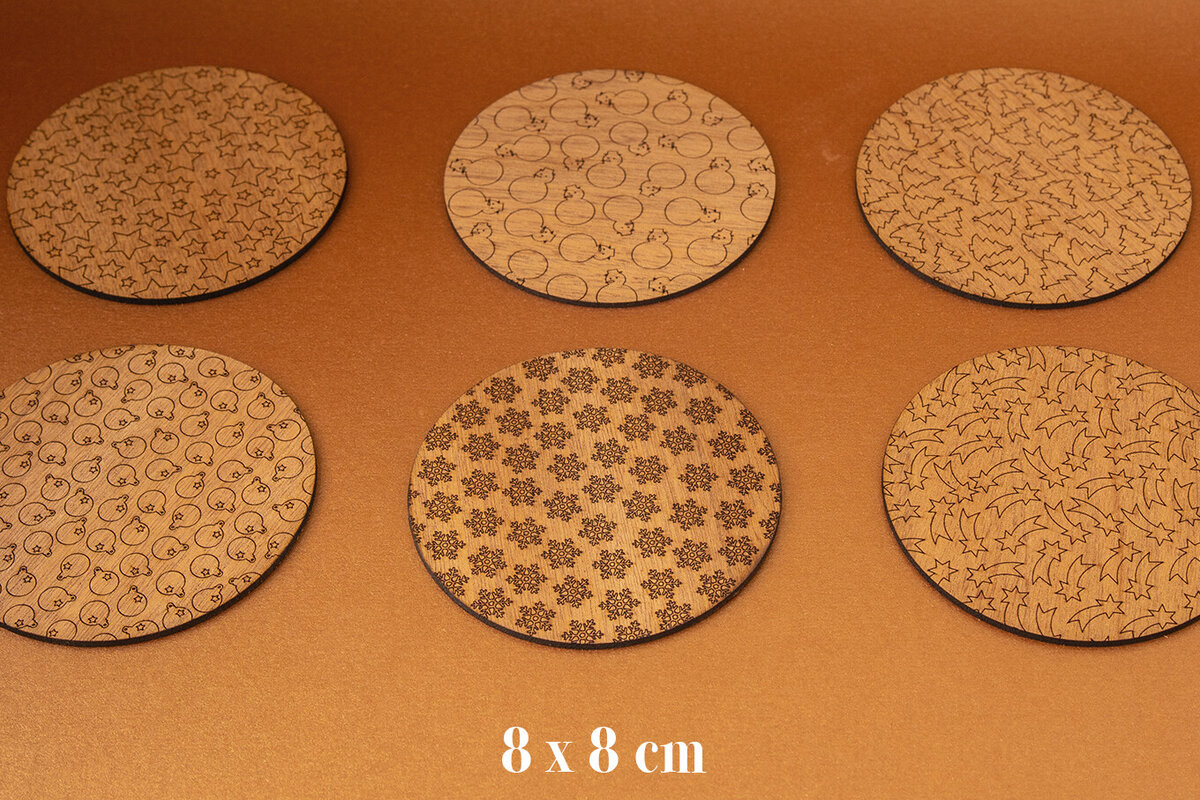 Intra απο ξύλο plywood 3mm-4mm πάχος Χριστουγεννιάτικα σουβέρ Circle File 4 Δίασταση 30x20 cm INTRAFABR-82475447 - Image 3