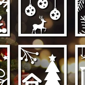 Intra απο ξύλο plywood 3mm-4mm πάχος Χριστουγεννιάτικο Σουβέρ Διακοσμητικό Δίασταση 25x25 cm INTRAFABR-48824517 - Image 1