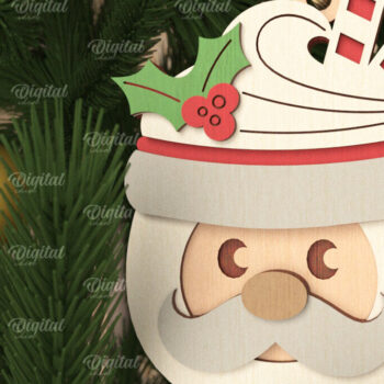 Intra απο ξύλο plywood 3mm-4mm πάχος Χριστουγεννιάτικο λέιζερ με χαρακτήρες κακάο Δίασταση 8x8 cm INTRAFABR-105753293 - Image 4