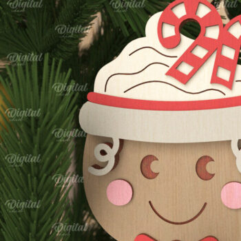 Intra απο ξύλο plywood 3mm-4mm πάχος Χριστουγεννιάτικο λέιζερ με χαρακτήρες κακάο Δίασταση 8x8 cm INTRAFABR-105753293 - Image 12