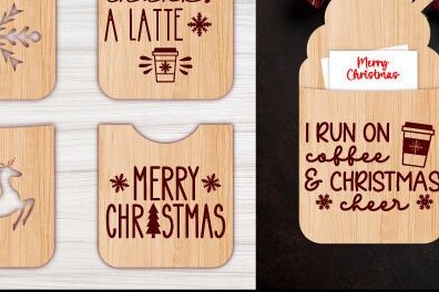 Intra απο ξύλο plywood 3mm-4mm πάχος Θήκη δώρου για χριστουγεννιάτικο καφέ Δίασταση 15x15 cm INTRAFABR-40447409