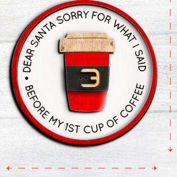 Intra απο ξύλο plywood 3mm-4mm πάχος Χριστουγεννιάτικο στολίδι για καφέ Αστείο Δίασταση 4x4 cm INTRAFABR-86184816 - Image 2