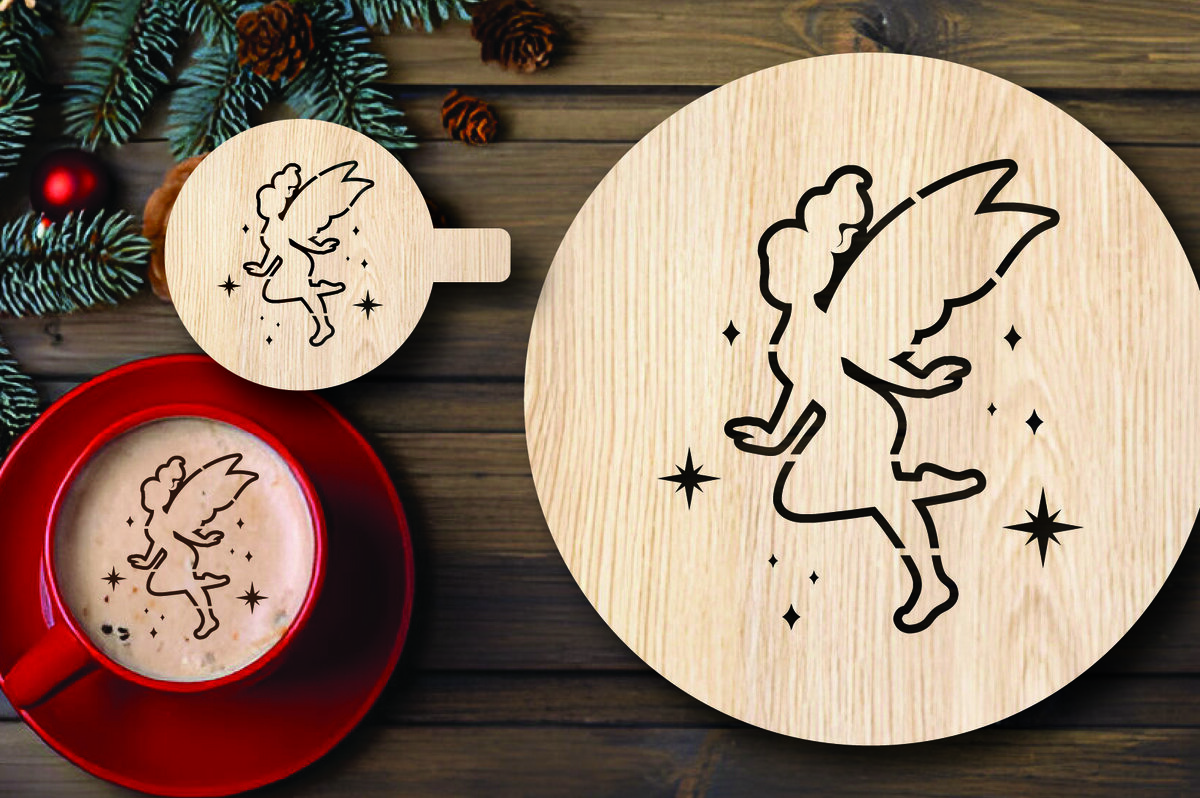 Intra απο ξύλο plywood 3mm-4mm πάχος Χριστουγεννιάτικο στένσιλ καφέ με λέιζερ Δίασταση 15x15 cm INTRAFABR-108529502