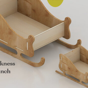 Intra απο ξύλο plywood 3mm-4mm πάχος Χριστουγεννιάτικη συλλογή Santa Sleigh 274 Δίασταση 30x20 cm INTRAFABR-53991303 - Image 1