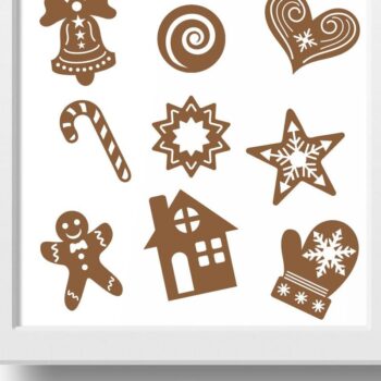 Intra απο ξύλο plywood 3mm-4mm πάχος Χριστουγεννιάτικο μπισκότο , μπισκότο μελόψωμο Δίασταση 3x3 cm INTRAFABR-35501550 - Image 3