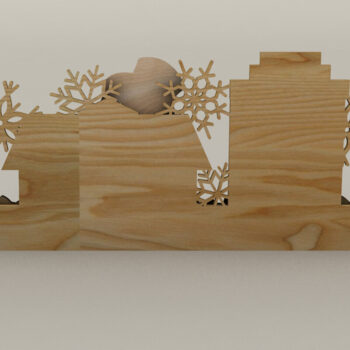 Intra απο ξύλο plywood 3mm-4mm πάχος Ημερολόγιο έλευσης αντίστροφης μέτρησης Χριστουγέννων Δίασταση 15x15 cm INTRAFABR-108339512 - Image 6