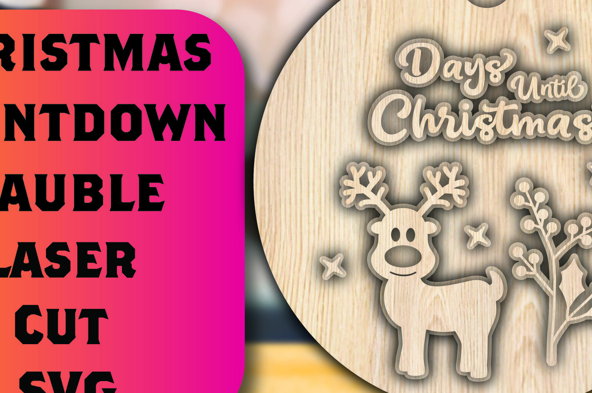 Intra απο ξύλο plywood 3mm-4mm πάχος Χριστουγεννιάτικη αντίστροφη μέτρηση Μπιχλιμπίδι Δίασταση 15x15 cm INTRAFABR-107253880