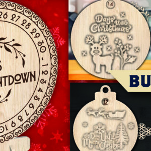 Intra απο ξύλο plywood 3mm-4mm πάχος για Χριστουγεννιάτικη αντίστροφη μέτρηση Δίασταση 15x15 cm INTRAFABR-107913721