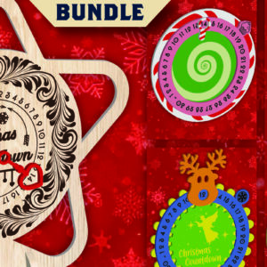 Intra απο ξύλο plywood 3mm-4mm πάχος για Χριστουγεννιάτικη αντίστροφη μέτρηση Δίασταση 15x15 cm INTRAFABR-107913735