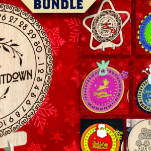 Intra απο ξύλο plywood 3mm-4mm πάχος για Χριστουγεννιάτικη αντίστροφη μέτρηση Δίασταση 15x15 cm INTRAFABR-107913858