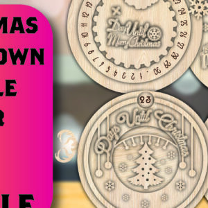 Intra απο ξύλο plywood 3mm-4mm πάχος για Χριστουγεννιάτικη αντίστροφη μέτρηση Δίασταση 15x15 cm INTRAFABR-107191523