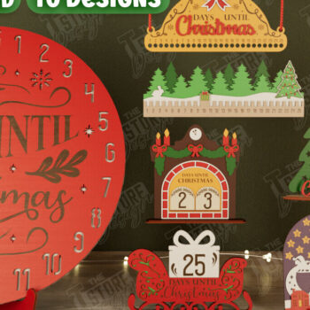 Intra απο ξύλο plywood 3mm-4mm πάχος αντίστροφης μέτρησης Χριστουγέννων|Ημερολόγιο Χριστουγέννων Δίασταση 15x15 cm INTRAFABR-106126272 - Image 1