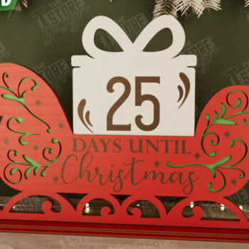 Intra απο ξύλο plywood 3mm-4mm πάχος αντίστροφης μέτρησης Χριστουγέννων|Ημερολόγιο Χριστουγέννων Δίασταση 15x15 cm INTRAFABR-106126272 - Image 4