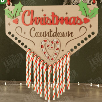 Intra απο ξύλο plywood 3mm-4mm πάχος αντίστροφης μέτρησης Χριστουγέννων|Ημερολόγιο Χριστουγέννων Δίασταση 15x15 cm INTRAFABR-106126272 - Image 5