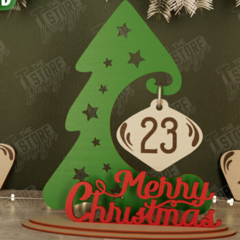 Intra απο ξύλο plywood 3mm-4mm πάχος αντίστροφης μέτρησης Χριστουγέννων|Ημερολόγιο Χριστουγέννων Δίασταση 15x15 cm INTRAFABR-106126272 - Image 7