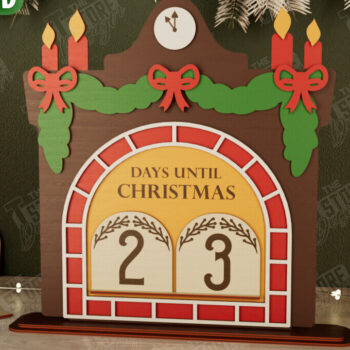 Intra απο ξύλο plywood 3mm-4mm πάχος αντίστροφης μέτρησης Χριστουγέννων|Ημερολόγιο Χριστουγέννων Δίασταση 15x15 cm INTRAFABR-106126272 - Image 8