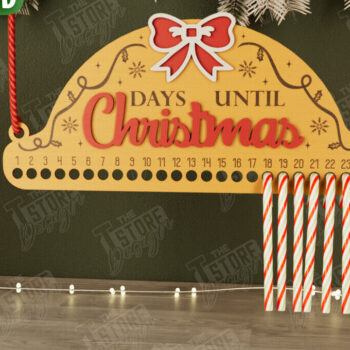 Intra απο ξύλο plywood 3mm-4mm πάχος αντίστροφης μέτρησης Χριστουγέννων|Ημερολόγιο Χριστουγέννων Δίασταση 15x15 cm INTRAFABR-106126272 - Image 10