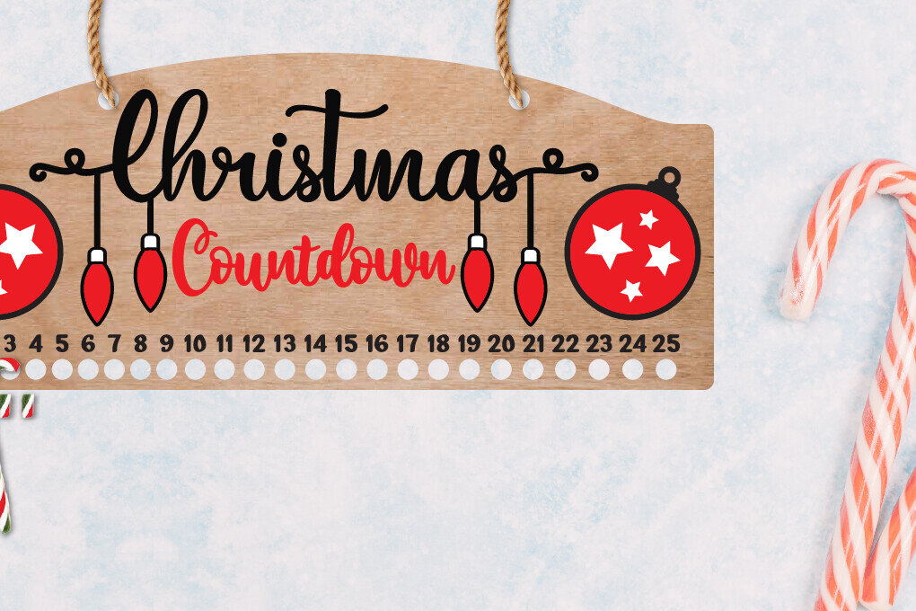 Intra απο ξύλο plywood 3mm-4mm πάχος Χριστουγεννιάτικη αντίστροφη μέτρηση | Candy Cane Δίασταση 15x15 cm INTRAFABR-109717932