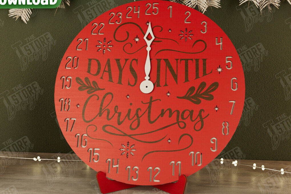 Intra απο ξύλο plywood 3mm-4mm πάχος Χριστουγεννιάτικη αντίστροφη μέτρηση | Χριστουγεννιάτικο ημερολόγιο Δίασταση 15x15 cm INTRAFABR-106126048