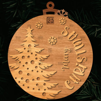 Intra απο ξύλο plywood 3mm-4mm πάχος Χριστουγεννιάτικο στολίδι αντίστροφης μέτρησης Δίασταση 8x8 cm INTRAFABR-107491937 - Image 1