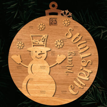 Intra απο ξύλο plywood 3mm-4mm πάχος Χριστουγεννιάτικο στολίδι αντίστροφης μέτρησης Δίασταση 8x8 cm INTRAFABR-107491990 - Image 1