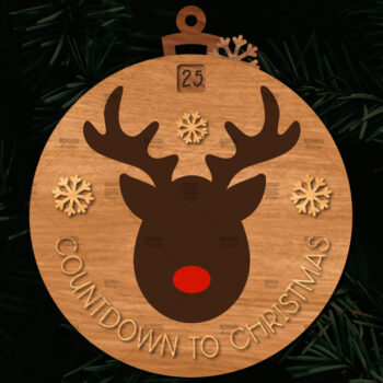 Intra απο ξύλο plywood 3mm-4mm πάχος Χριστουγεννιάτικο στολίδι αντίστροφης μέτρησης Δίασταση 8x8 cm INTRAFABR-107492130 - Image 1