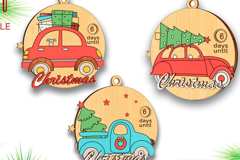 Intra απο ξύλο plywood 3mm-4mm πάχος Χριστουγεννιάτικα στολίδια αντίστροφης μέτρησης κομμένα Δίασταση 3x3 cm INTRAFABR-109630174