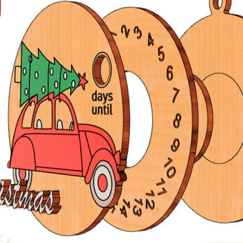 Intra απο ξύλο plywood 3mm-4mm πάχος Χριστουγεννιάτικα στολίδια αντίστροφης μέτρησης κομμένα Δίασταση 3x3 cm INTRAFABR-109630174 - Image 3