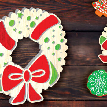 Intra απο ξύλο plywood 3mm-4mm πάχος Christmas Cup Coaster Cut  Δίασταση 15x15 cm INTRAFABR-108042349 - Image 1