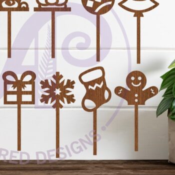 Intra απο ξύλο plywood 3mm-4mm πάχος Χριστουγεννιάτικα Cupcake , 12 Σχέδια SV Δίασταση 15x15 cm INTRAFABR-95430832 - Image 3