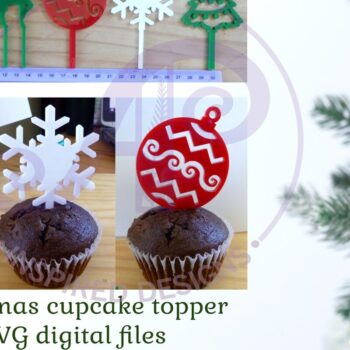Intra απο ξύλο plywood 3mm-4mm πάχος Χριστουγεννιάτικα Cupcake , 6 Σχέδια Δίασταση 15x15 cm INTRAFABR-84252516 - Image 2