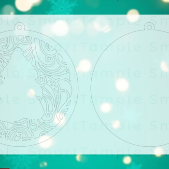 Intra απο ξύλο plywood 3mm-4mm πάχος Christmas Cut  , Glowforge Cricut Δίασταση 8x8 cm INTRAFABR-84292362 - Image 1