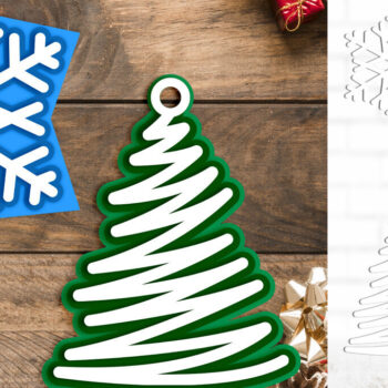 Intra απο ξύλο plywood 3mm-4mm πάχος Χριστουγεννιάτικο ντεκόρ τρισδιάστατο χαρτί με στρώσεις Δίασταση 15x15 cm INTRAFABR-80627851 - Image 1