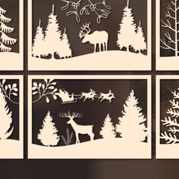 Intra απο ξύλο plywood 3mm-4mm πάχος Χριστουγεννιάτικο ντεκόρ Mini Crafts -1 Δίασταση 15x15 cm INTRAFABR-36890526 - Image 9