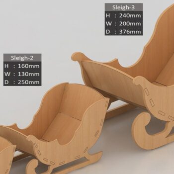 Intra απο ξύλο plywood 3mm-4mm πάχος Χριστουγεννιάτικη διακόσμηση έλκηθρα Σχεδιασμός δώρο Δίασταση 30x20 cm INTRAFABR-41864267 - Image 1