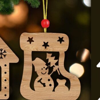 Intra απο ξύλο plywood 3mm-4mm πάχος Χριστουγεννιάτικα στολίδια. προς κοπή Δίασταση 8x8 cm INTRAFABR-33750088 - Image 1