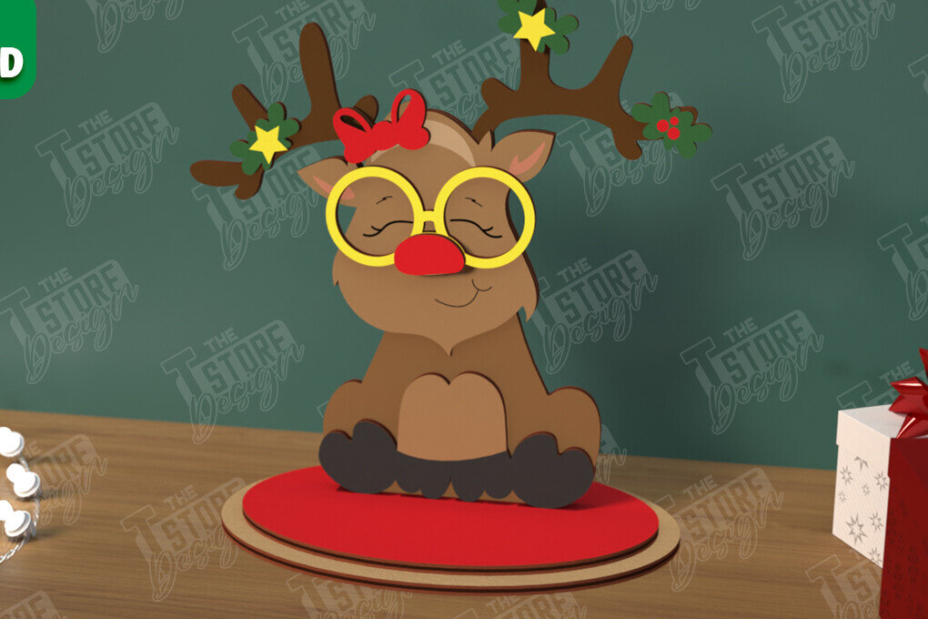 Intra απο ξύλο plywood 3mm-4mm πάχος Χριστουγεννιάτικα στολίδια | Επιτραπέζιο ειδώλιο Δίασταση 8x8 cm INTRAFABR-106886306