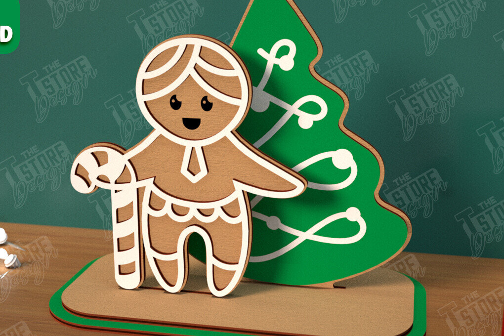 Intra απο ξύλο plywood 3mm-4mm πάχος Χριστουγεννιάτικα στολίδια | Επιτραπέζιο ειδώλιο Δίασταση 8x8 cm INTRAFABR-106886317