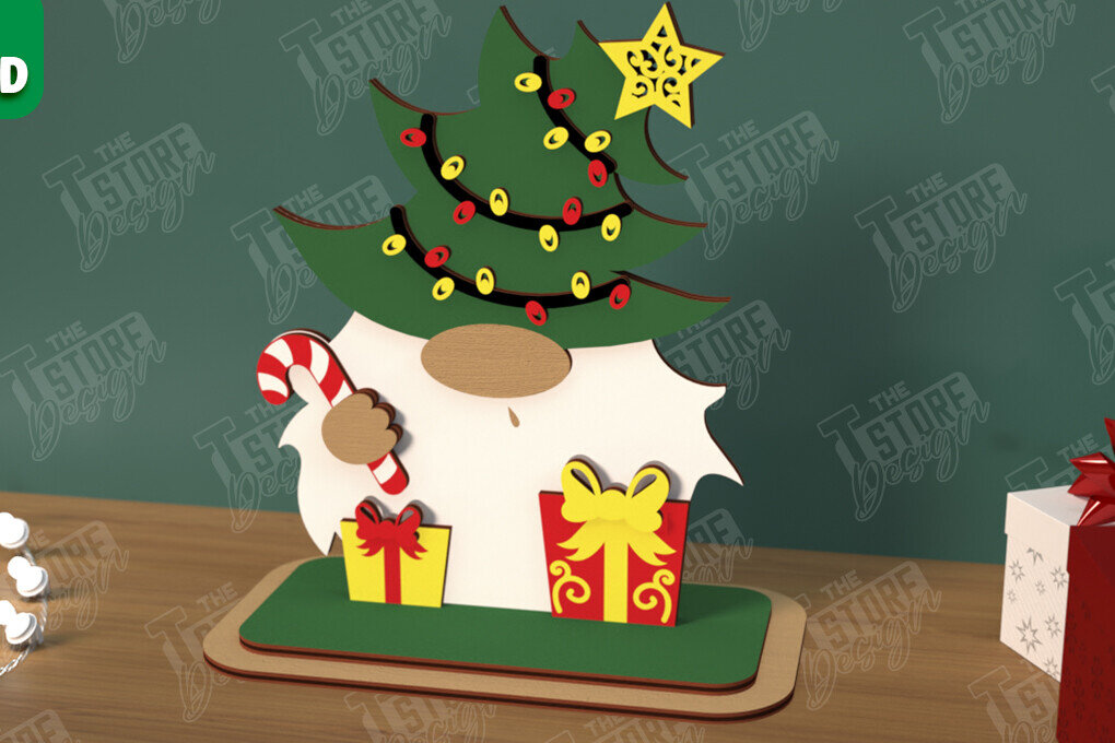 Intra απο ξύλο plywood 3mm-4mm πάχος Χριστουγεννιάτικα στολίδια | Επιτραπέζιο ειδώλιο Δίασταση 8x8 cm INTRAFABR-106886299