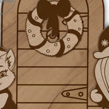 Intra απο ξύλο plywood 3mm-4mm πάχος Χριστουγεννιάτικο Διακοσμητικό Πορτών, Στολίδι Δίασταση 2x2 cm INTRAFABR-85928009 - Image 6