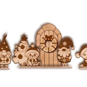 Intra απο ξύλο plywood 3mm-4mm πάχος Χριστουγεννιάτικο Διακοσμητικό Πορτών, Στολίδι Δίασταση 2x2 cm INTRAFABR-85928009 - Image 7