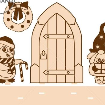 Intra απο ξύλο plywood 3mm-4mm πάχος Χριστουγεννιάτικο Διακοσμητικό Πορτών, Στολίδι Δίασταση 2x2 cm INTRAFABR-85928009 - Image 8