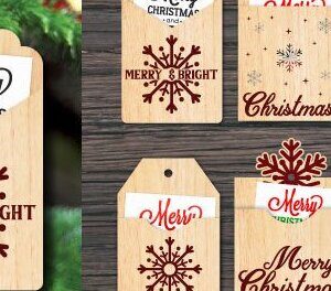 Intra απο ξύλο plywood 3mm-4mm πάχος Χριστουγεννιάτικες Διακοσμητικές Δωροκάρτες Δίασταση 15x15 cm INTRAFABR-36210595