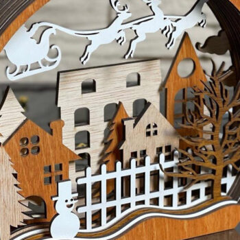 Intra απο ξύλο plywood 3mm-4mm πάχος Χριστουγεννιάτικο διακοσμητικό πρότυπο σφαίρας Δίασταση 4x4 cm INTRAFABR-108748249 - Image 1