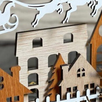 Intra απο ξύλο plywood 3mm-4mm πάχος Χριστουγεννιάτικο διακοσμητικό πρότυπο σφαίρας Δίασταση 4x4 cm INTRAFABR-108748249 - Image 2