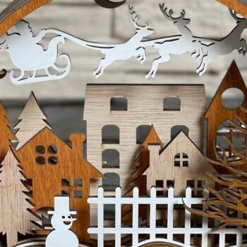 Intra απο ξύλο plywood 3mm-4mm πάχος Χριστουγεννιάτικο διακοσμητικό πρότυπο σφαίρας Δίασταση 4x4 cm INTRAFABR-108748249 - Image 3